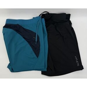 Lot Of 2 Hylete Shorts Mens Large Above / Below  Knee Drawstring Shorts